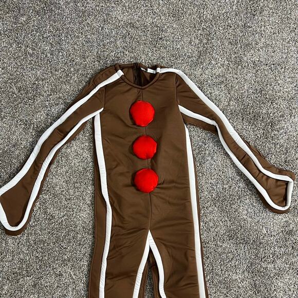 SOLD Kids Christmas Gingerbread Man Costume 2 piece Halloween Foam Head Youth S - Picture 10 of 16